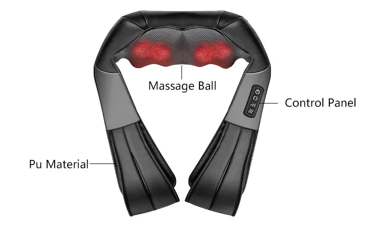 Purilite Select Deluxe 3D Electrical Shiatsu Heat Massager for Neck Pain Relief & Relaxation - PuriLite