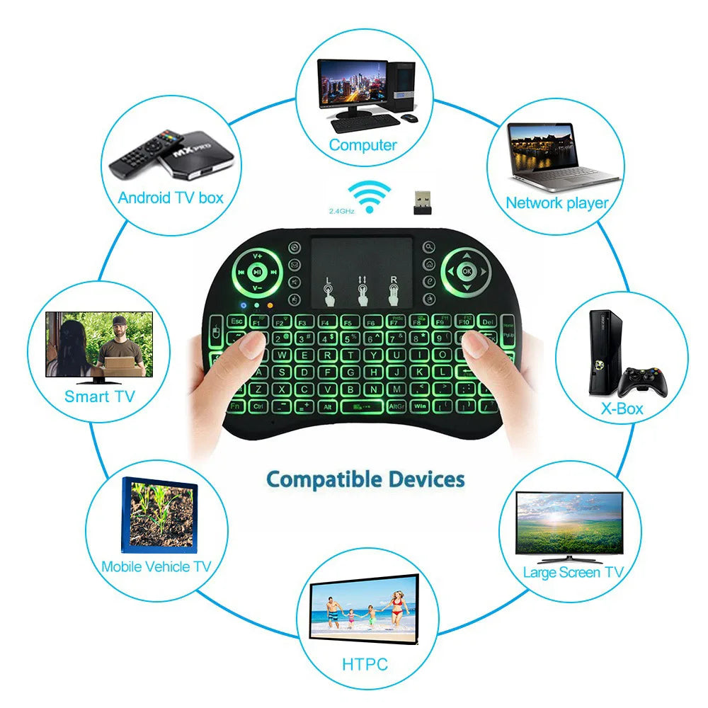 Purilite Select i8 Mini Wireless Keyboard with Backlight & Touchpad - PuriLite