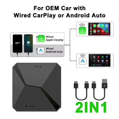 Android 13 TV Box Smart CarPlay Ai Box Wifi Wireless Android Auto Built-in Play Store For YouTube Netflix OEM CarPlay Cars - PuriLite