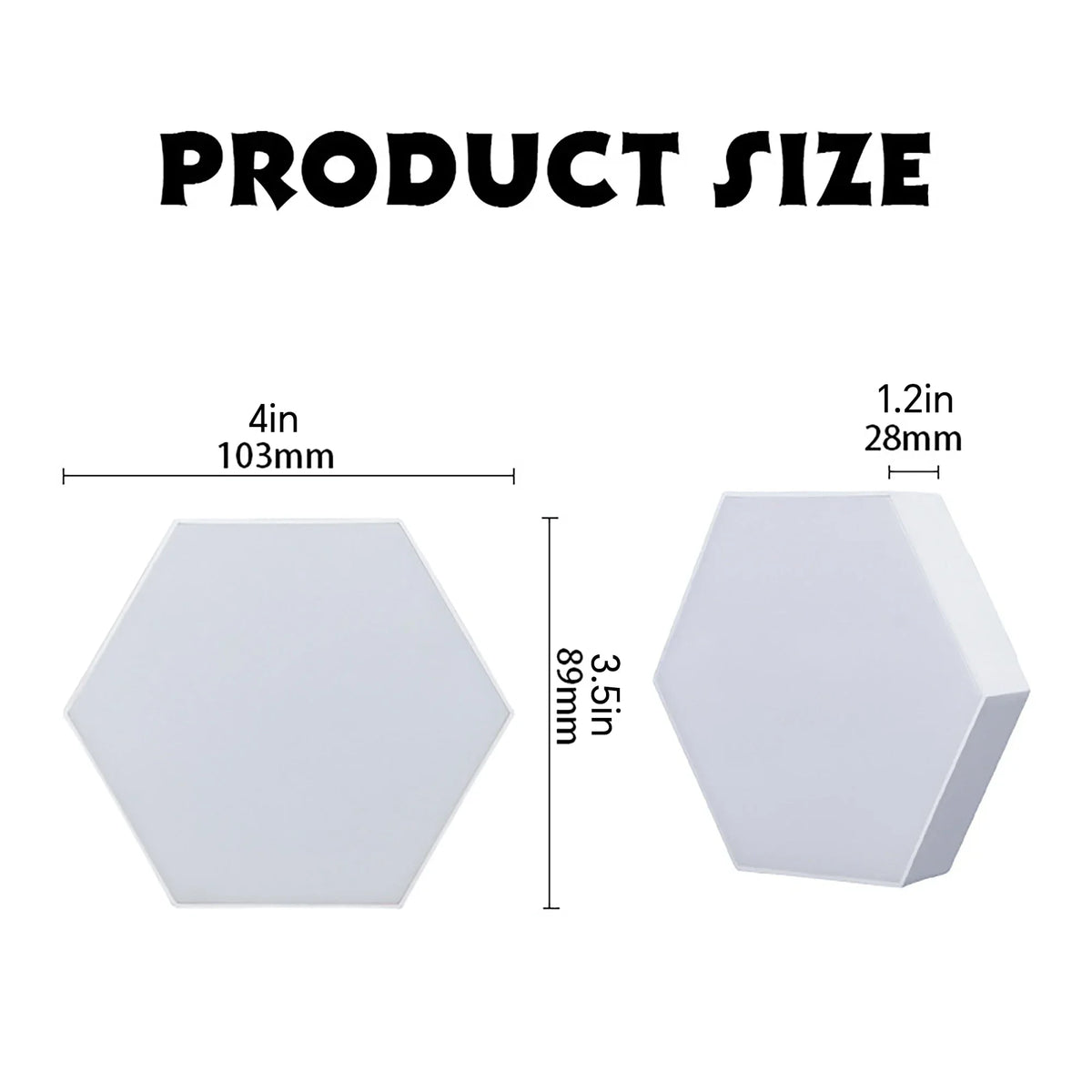 Purilite Select Hexagon LED Wall Lights – 6-Pack White Touch Light – Dimmable Modular Night Lamps – Hexagonal Wall Lights - PuriLite