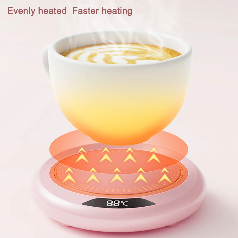 USB Cup Warmer Coffee Mug Heating Coaster 3 Temperature Setting Plate Milk Tea Water Heating Pad Cup Heater Thermostatic Hot - PuriLite