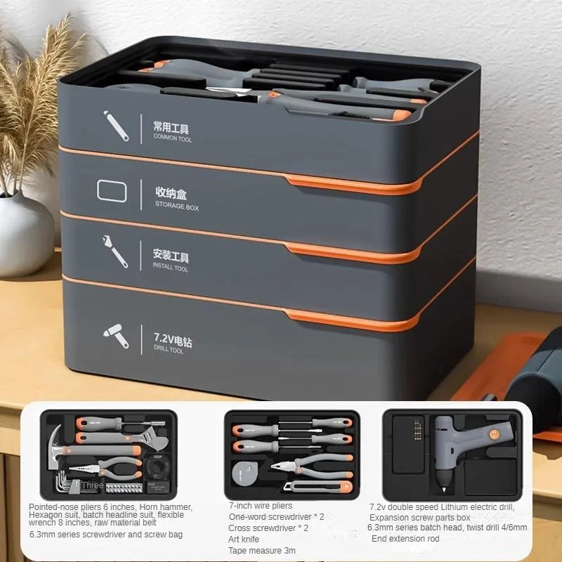 🔧 Purilite Select™ 108-Piece Household Hand Tool Set - PuriLite