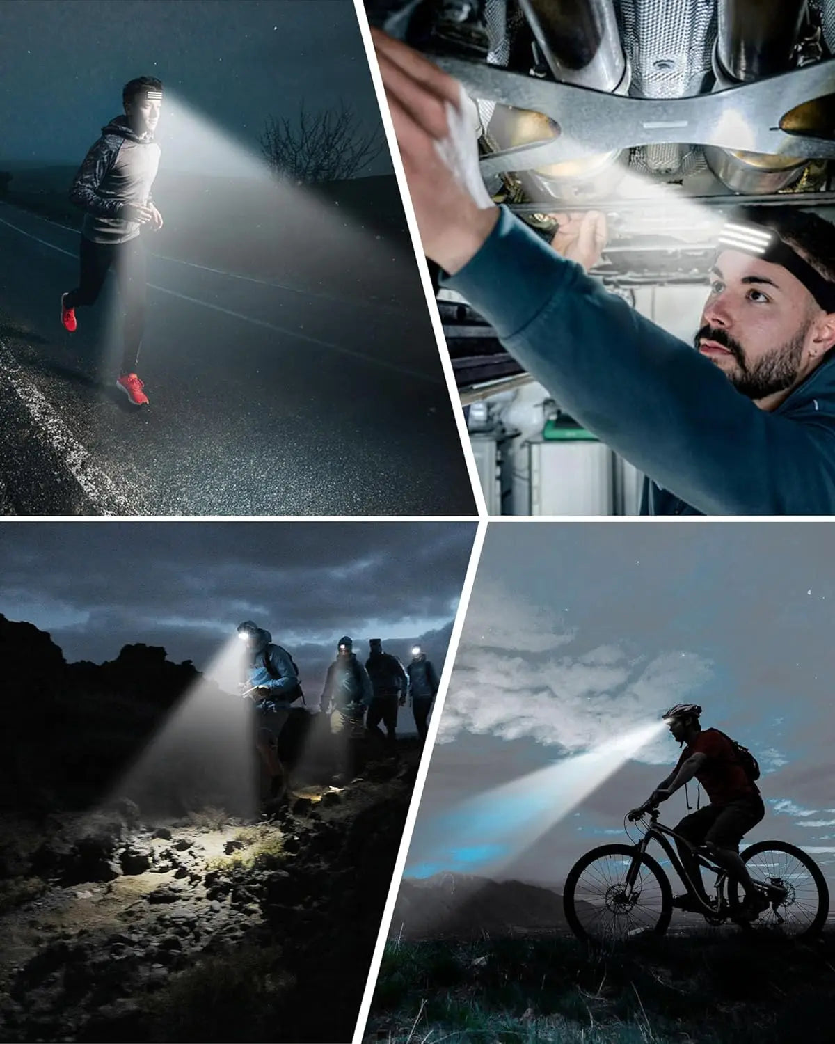 Purilite Select Sensor LED Headlamp with 5 Lighting Modes – Rechargeable Head Torch for Fishing, Camping & Hiking - PuriLite