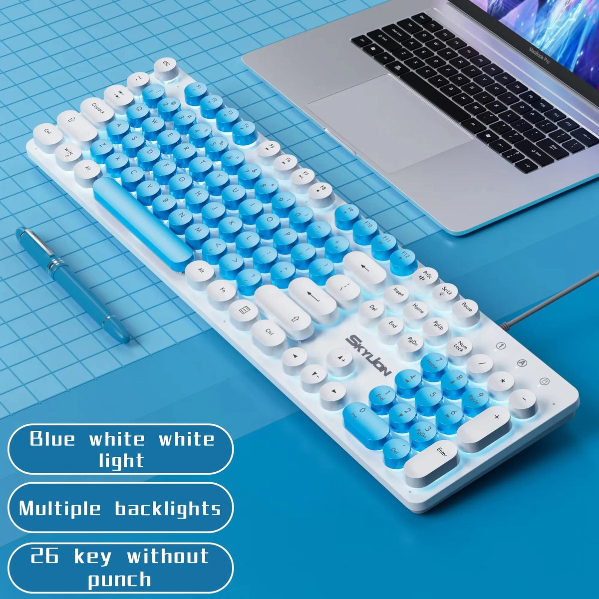 Purilite Select H300 104-Key Wired Membrane Keyboard - PuriLite