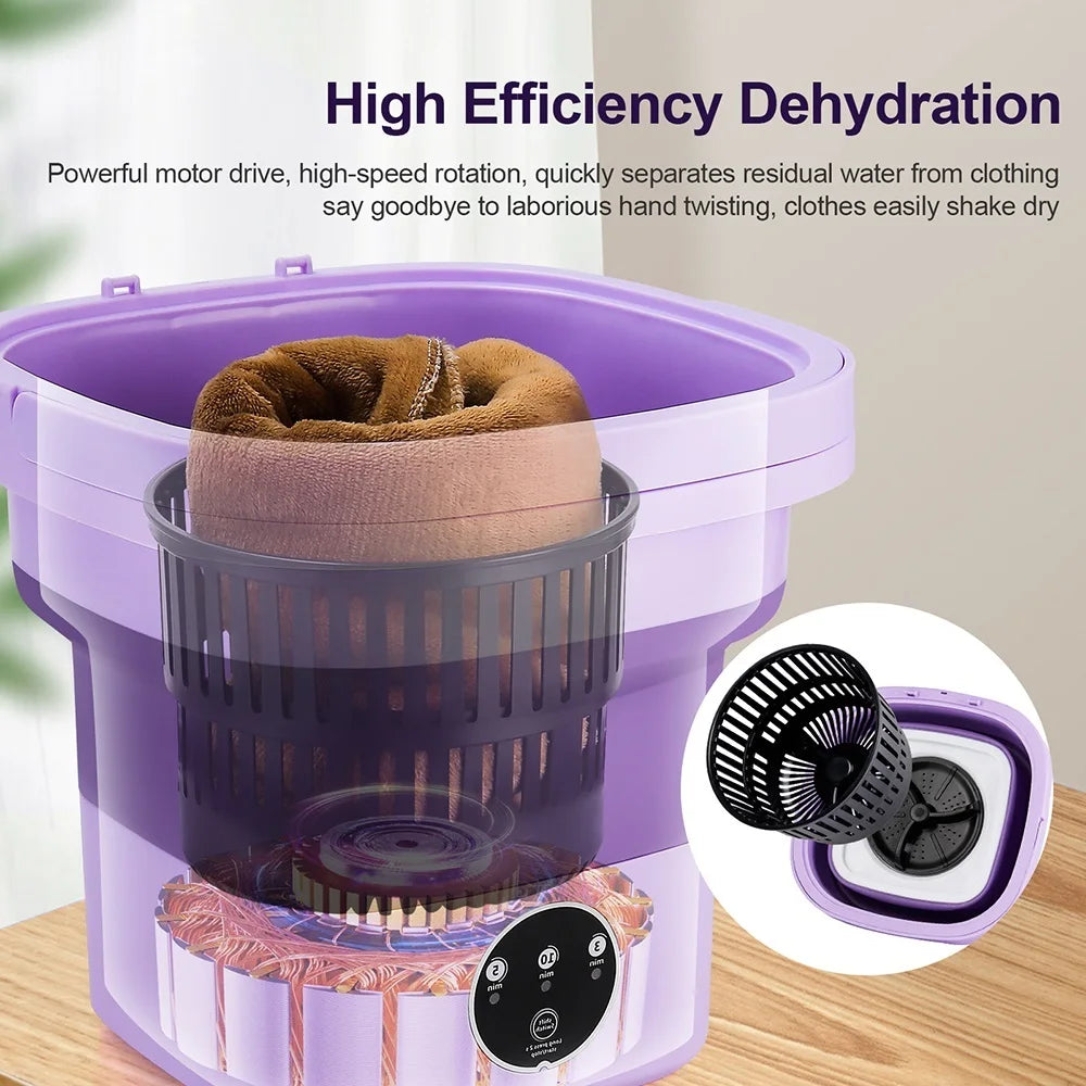 Purilite 6.5L Small Folding Washing Machine Portable Washing Machine - PuriLite