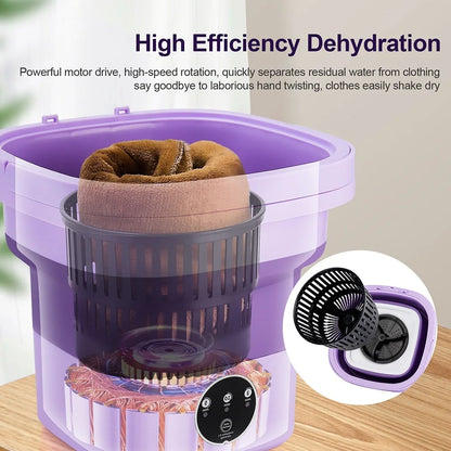 Purilite 6.5L Small Folding Washing Machine Portable Washing Machine - PuriLite