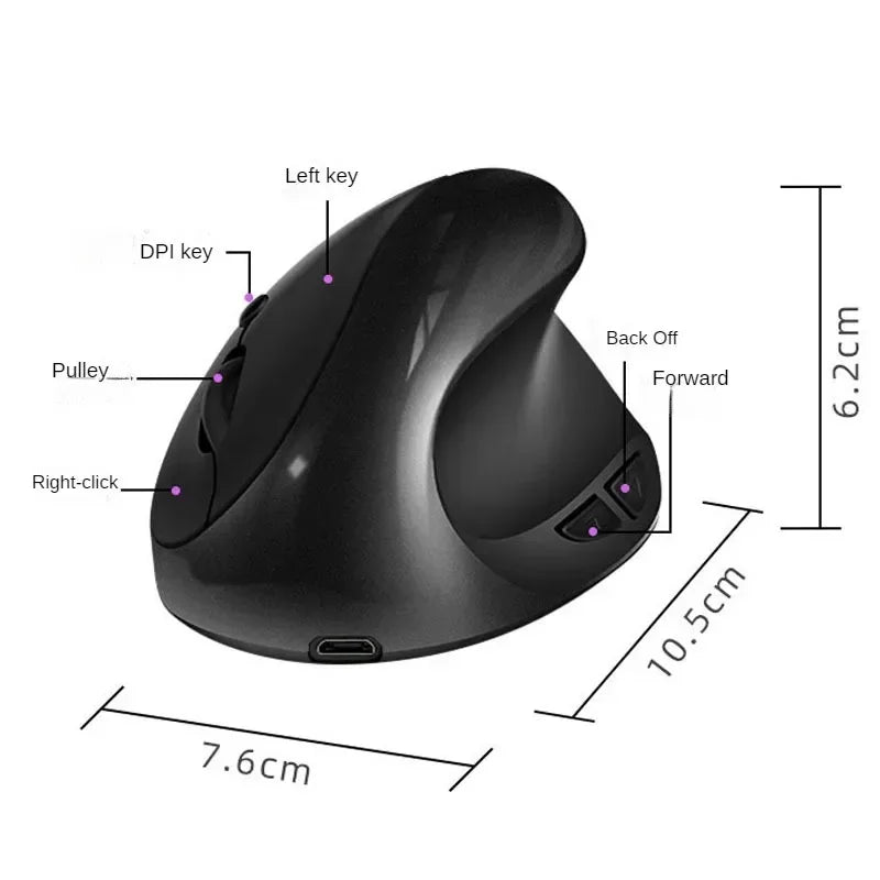 Purilite Select BTS-908 Vertical Wireless Mouse - PuriLite