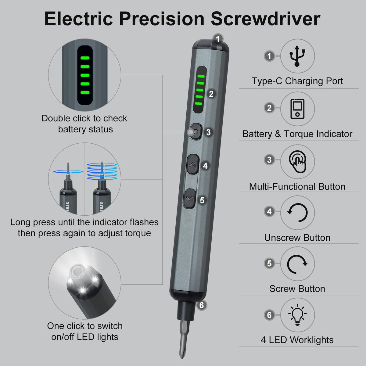 Purilite Select 68-in-1 Precision Electric Screwdriver Set - PuriLite