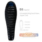 Purilite Select Lightweight Duck Down Sleeping Bag | Cold Weather Backpacking & Camping Mummy Sleeping Bag