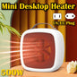 Portable Mini Heaters Household Desktop Mutes Fast Heating Warmer Fan 500W PTC-Ceramic Warm Air Heaters for Indoor Office Winter - PuriLite