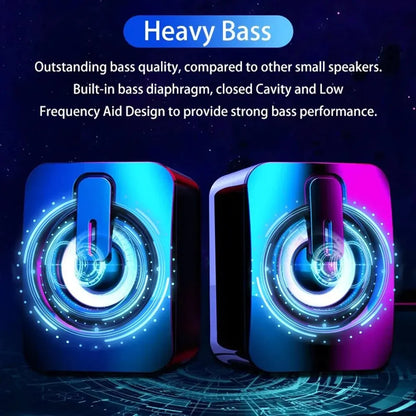 Purilite Select HiFi Stereo USB Computer Speakers with LED Light & Microphone - PuriLite