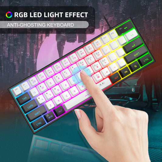 Purilite Select TS91 60% Compact RGB Backlit Wired Keyboard - PuriLite