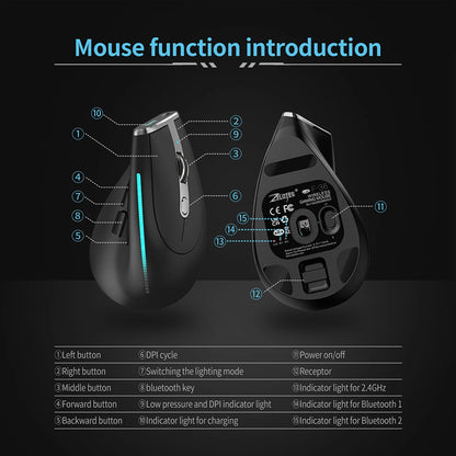 🔥 Purilite Select RGB Wireless Vertical Mouse - PuriLite