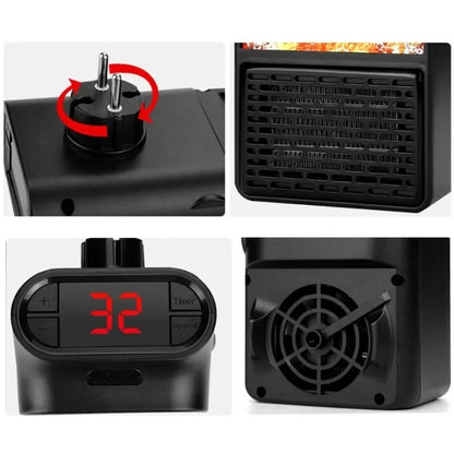 Purilite Select Portable 3D Flame Space Heater – Wall-Mounted Electric Heater with Remote Control - PuriLite