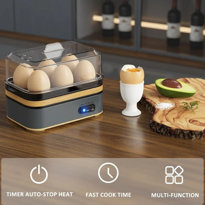 Rapid Egg Cooker Electric 6 Eggs Capacity, BPA Free, Fast Boil Poach Steam Hard/Soft Boiled Eggs Maker - PuriLite