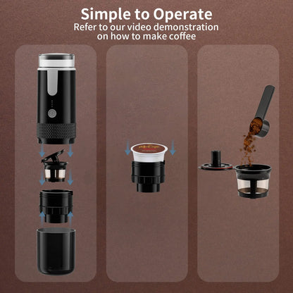 Purilite Select™ Portable Rechargeable Espresso Maker – Compact &amp; Capsule-Compatible - PuriLite