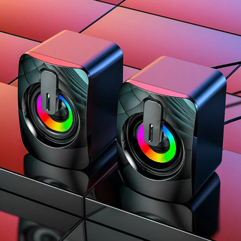 Purilite Select HiFi Stereo USB Computer Speakers with LED Light & Microphone - PuriLite
