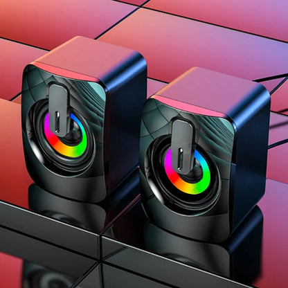 Purilite Select HiFi Stereo USB Computer Speakers with LED Light & Microphone - PuriLite