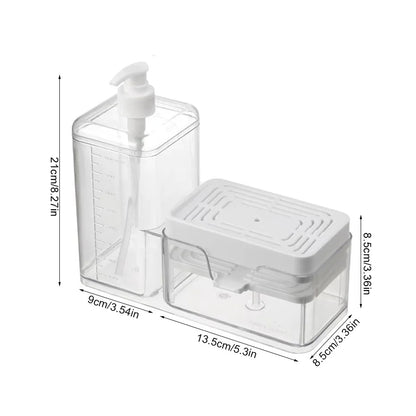 Purilite Select – 2-in-1 Hand Press Soap Dispenser with Sponge Holder - PuriLite