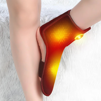 Heated Ankle Support Sports Ankle Sprain Stabilizer Relieves Ankle Pain 3 Heating Modes Foot Massager Great Gift for Elderly - PuriLite