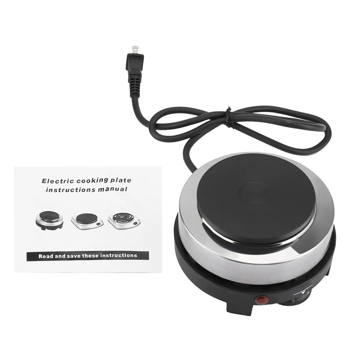 Purilite Select Portable 500W Electric Mini Stove Hot Plate – Compact Multifunction Heater for Home & Travel (110V US Plug) - PuriLite