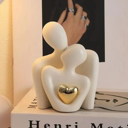 Purilite Select Romantic Love Embrace Statue – Modern Couple Ornament | Elegant Home Décor & Valentine’s Day Gift - PuriLite