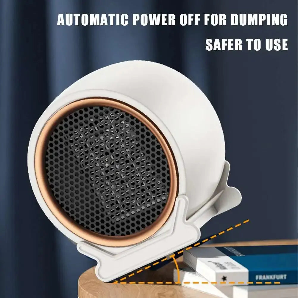 1200W Desktop Warm Air Heater, PTC Fast Heating with 2-Speed Settings, Portable Electric Space Heater for Home Use - PuriLite