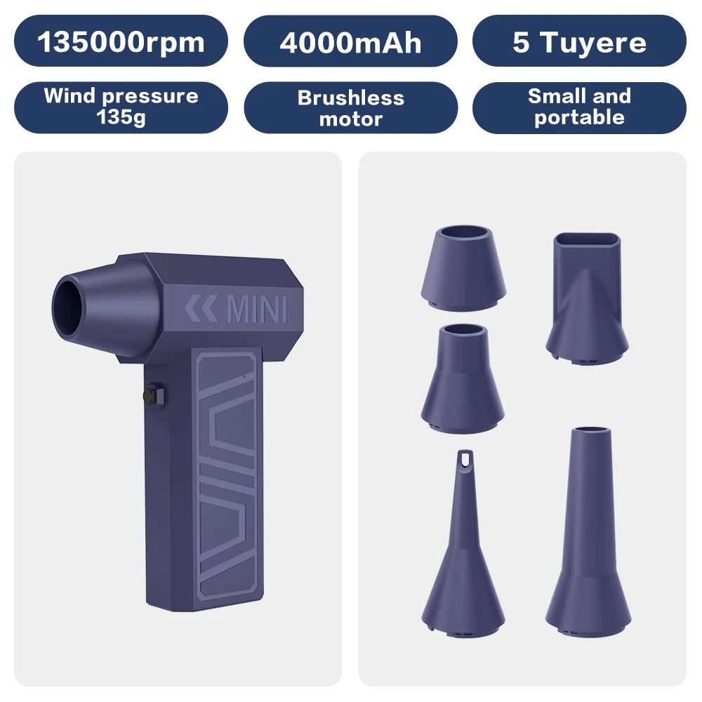 Purilite Select 200000RPM Turbo Jet Blower – Powerful Air Blower & Vacuum Dust Cleaner with Type-C Charging - PuriLite