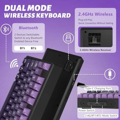 Purilite Select M87 Wireless Dual-Mode 87-Key Keyboard - PuriLite