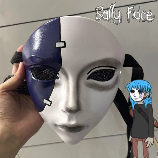 Purilite Select Sally Face Cosplay Full-Face Mask – Unisex Terror Mask for Carnival, Halloween, and Roleplay Events - PuriLite