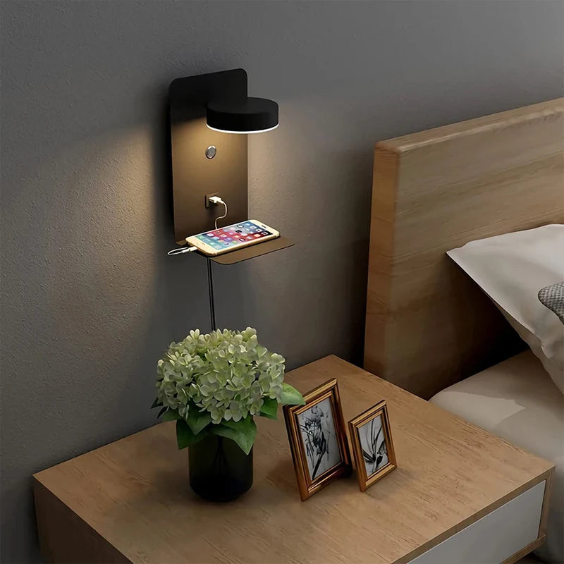 Purilite Select Modern LED Wall Sconce with USB Charging – Up & Down Wall Lamp – Touch Switch Indoor Wall Light - PuriLite