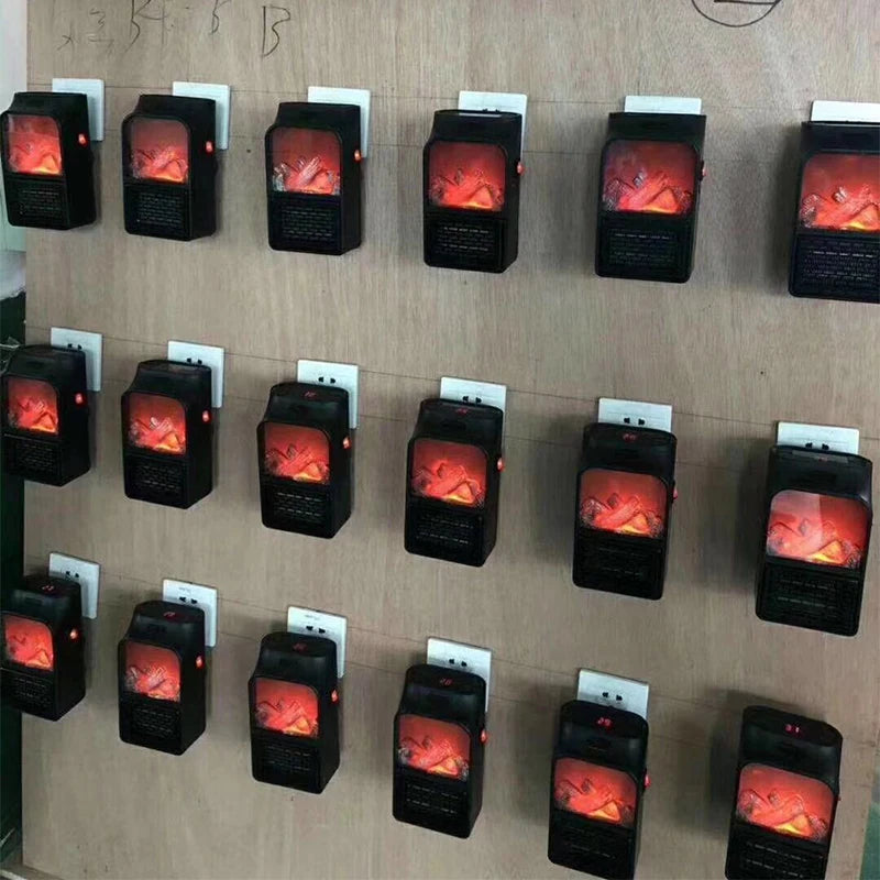 Flame Fireplace Heater Room Portable Electric Heater Plug in Wall Stove Mini Household Radiator Remote Warmer Machine For Winter - PuriLite