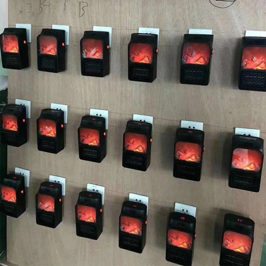 Flame Fireplace Heater Room Portable Electric Heater Plug in Wall Stove Mini Household Radiator Remote Warmer Machine For Winter - PuriLite