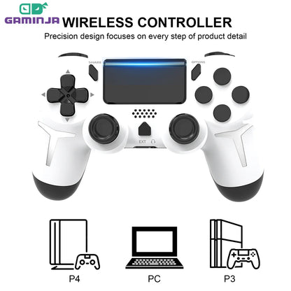 Purilite Select P412 Wireless Gamepad  6‑Axis Gyro, Dual Vibration & Touchpad Controller for PS4 / PS3 / PC - PuriLite
