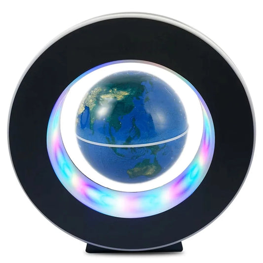 Purilite Select Floating Globe LED Lamp –  Magnetic Suspension Rotating Levitating Globe Lamp – Multicolor Anti-Gravity Rotating World Map – Floating Globe with LED Light - PuriLite