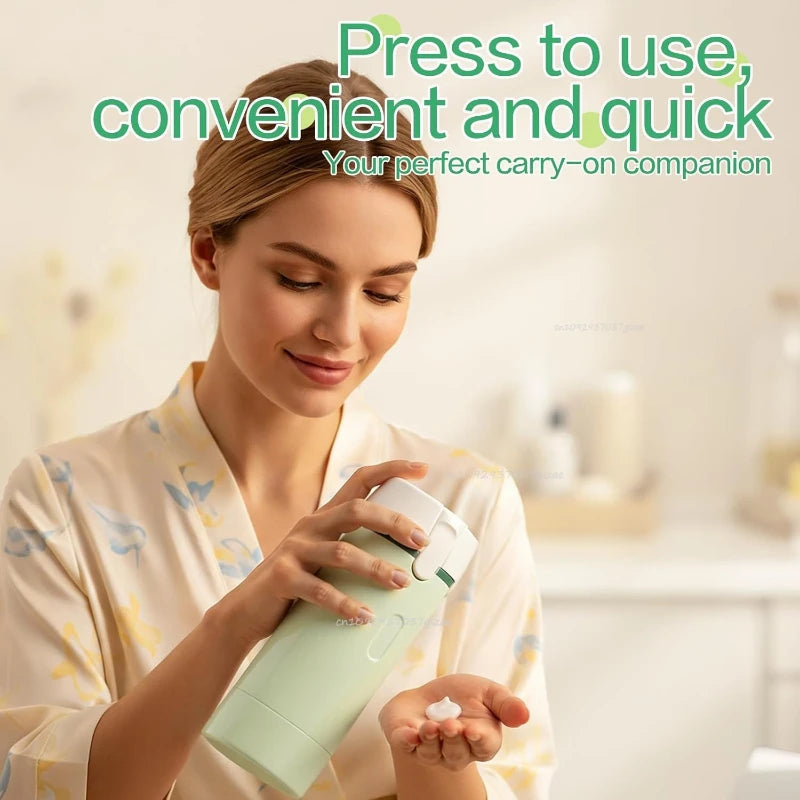 Purilite Select 4-in-1 Travel Dispenser Bottle | Portable Leak-Proof Refillable Travel Bottles for Shampoo, Lotion, Perfume & Toiletries