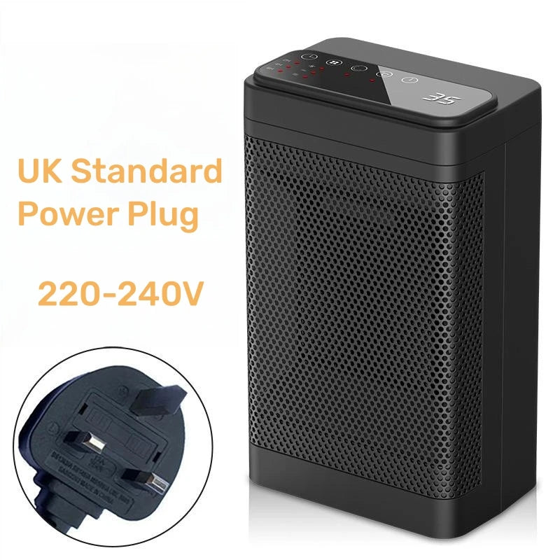 Portable Electric PTC Fan Heater Bathroom Living Room Fixed Constant Temperature Shake Head Remote Control House Warmer Machine - PuriLite