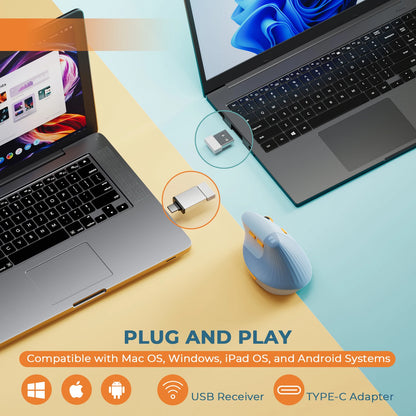 🖱️ Purilite Select Vertical Wireless Mouse - PuriLite