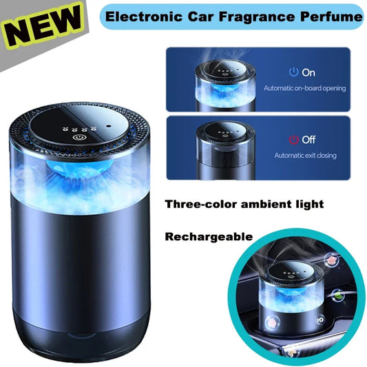 Smart Car Air Freshener Car Fragrance Diffuser Automobile Rechargeable Air Freshener Car Interior Deodorizer with Ambient light - PuriLite