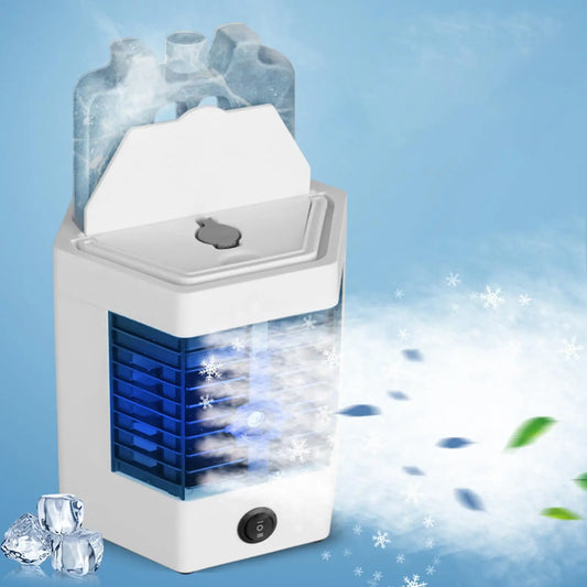 Purilite Select™ USB Mini Air Conditioner Cooler Fan – 2-Gear Cooling, Humidifier & Atomizer - PuriLite
