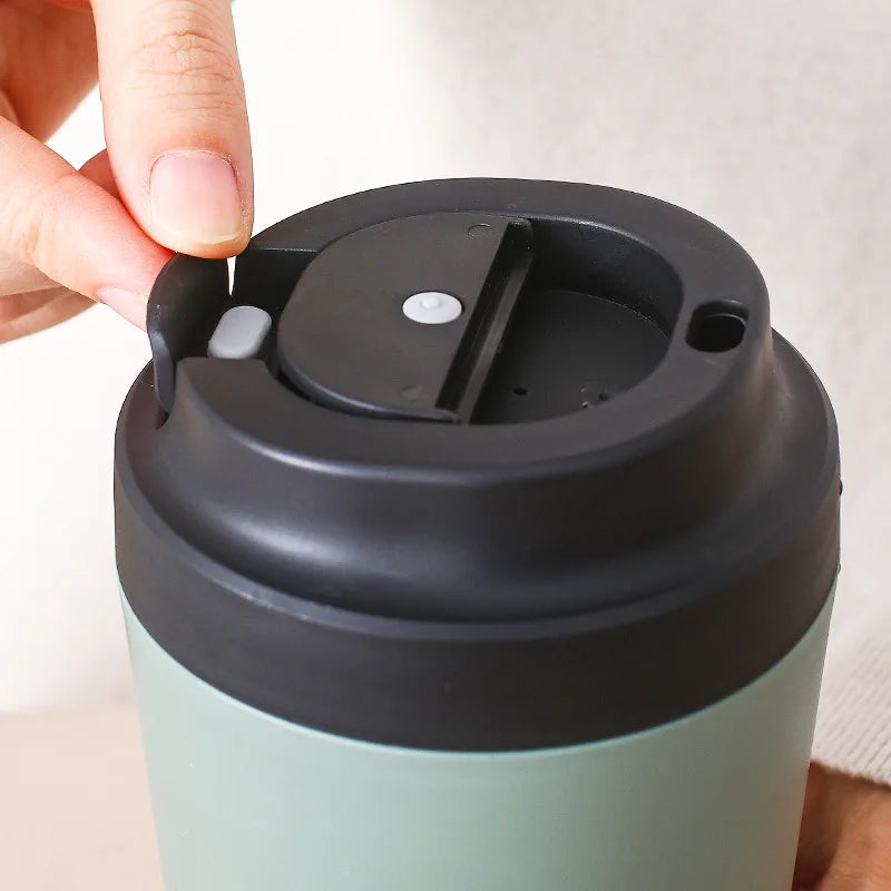 Purilite Select – 380ML Ceramic Coffee Mug with Lid (Modern Minimalist Style) - PuriLite