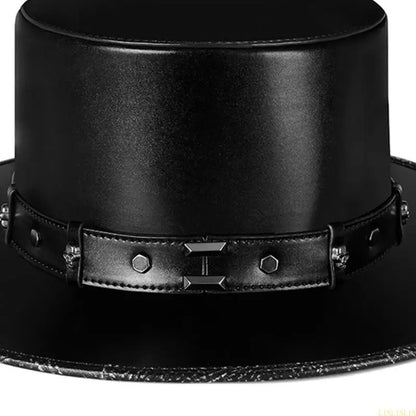 Purilite Select Steampunk Plague Doctor Hat  Black PU Leather - PuriLite