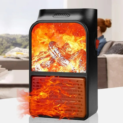 Purilite Select Portable 3D Flame Space Heater – Wall-Mounted Electric Heater with Remote Control - PuriLite