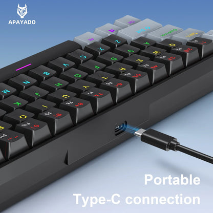 Purilite Select K61 Mini Wired Mechanical Keyboard – 60% Layout, RGB Backlit, Hot-Swappable - PuriLite