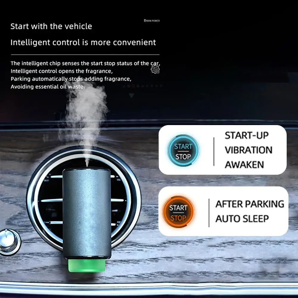 Smart Car Air Freshener 3 Mode Adjustable Auto Aroma Diffusion Aluminum Alloy Design for Home Office Car Interior Pet Area - PuriLite