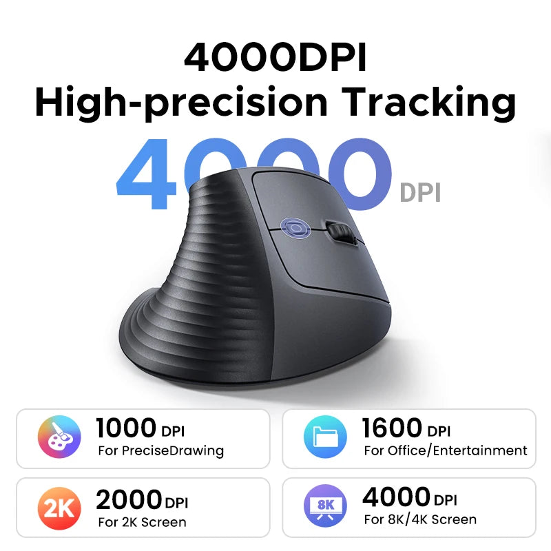 🖱️ Purilite Select – Vertical Wireless Ergonomic Mouse 2.4G - PuriLite