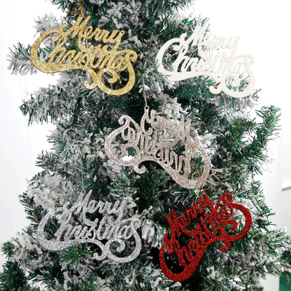 Purilite Select Merry Christmas Letter Ornaments – Elegant Tree Decoration Pendants for Home & Holiday Décor - PuriLite