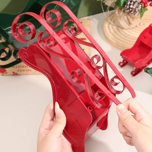 Purilite Select Christmas Sleigh Décor – Classic Red Miniature Sled Ornament | Elegant Xmas Tree Hanging Decoration & Holiday Home Display Gift - PuriLite