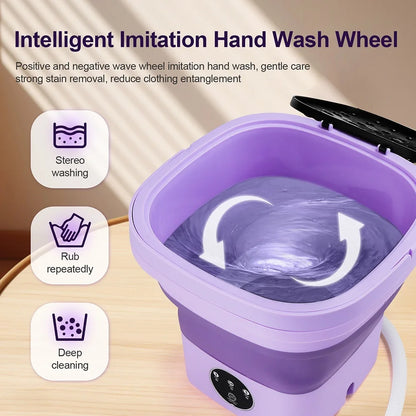 Purilite 6.5L Small Folding Washing Machine Portable Washing Machine - PuriLite