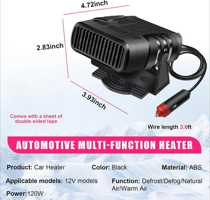 Purilite Select – Portable Car Heater and Windshield Defogger with 360° Rotating Base - PuriLite